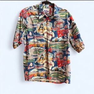 reyn spooner Atlanta Braves Multicolor Vintage Print Button-Up Shirt